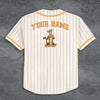 Pooh and Friends Embroidered Baseball Jersey, Custom Name Baseball Jersey, Gift For Baseball Lovers