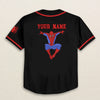 Spider-Man Embroidered Baseball Jersey, Custom Name Baseball Jersey, Gift For Baseball Lovers