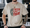 Embroidered I Wish It Was Friday Sweatshirt, Retro Halloween Shirt