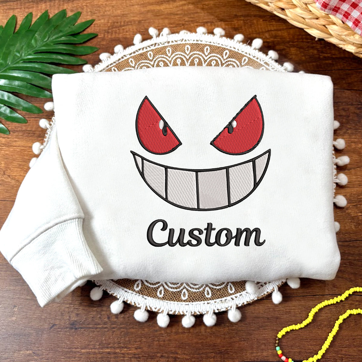 Custom Pokémon Face Embroidered Sweatshirt, Poke'mon Personalized Shirt