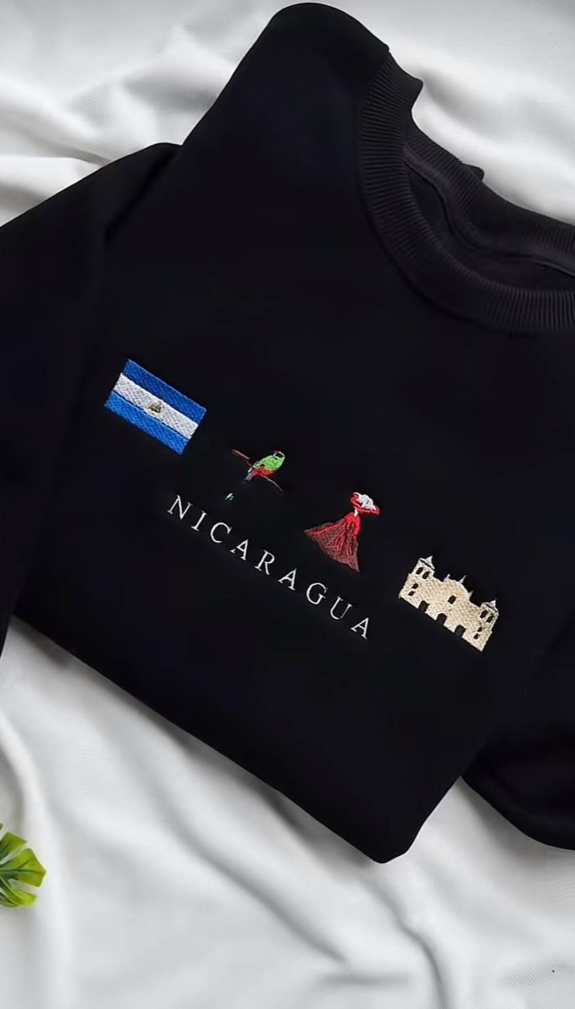 Embroidered Nicaragua Sweatshirt, Gift For Travelers