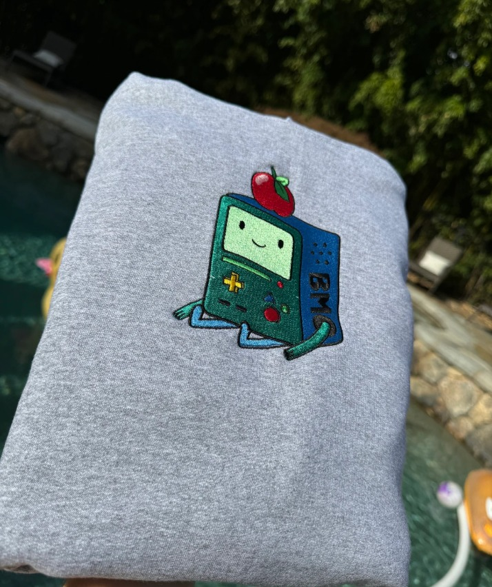 Embroidered BMO Sweatshirt, Adventure Time Shirt