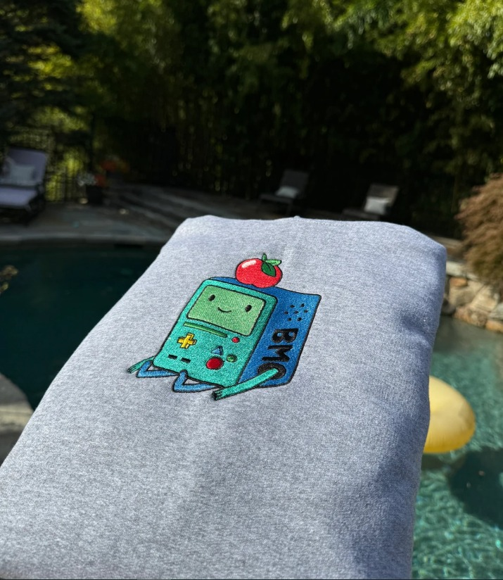 Embroidered BMO Sweatshirt, Adventure Time Shirt