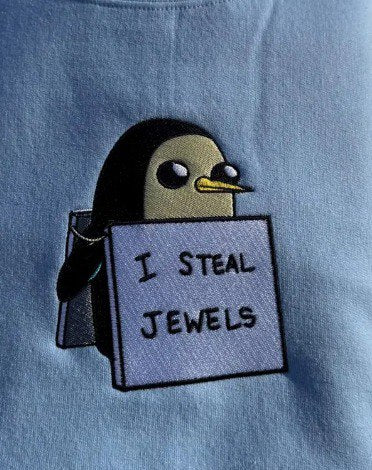 Embroidered Gunter Sweatshirt, Adventure Time Shirt