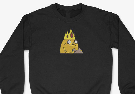 Embroidered Jake The Dog King Sweatshirt, Adventure Time Shirt