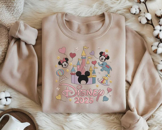 Embroidered Magical Castle & Characters Sweatshirt, Disney 2025 Shirt