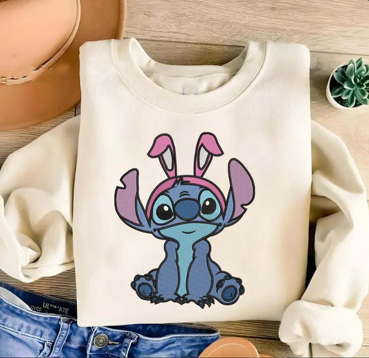 Embroidered Stitch Sweatshirt,Disney's Lilo & Stitch Shirt