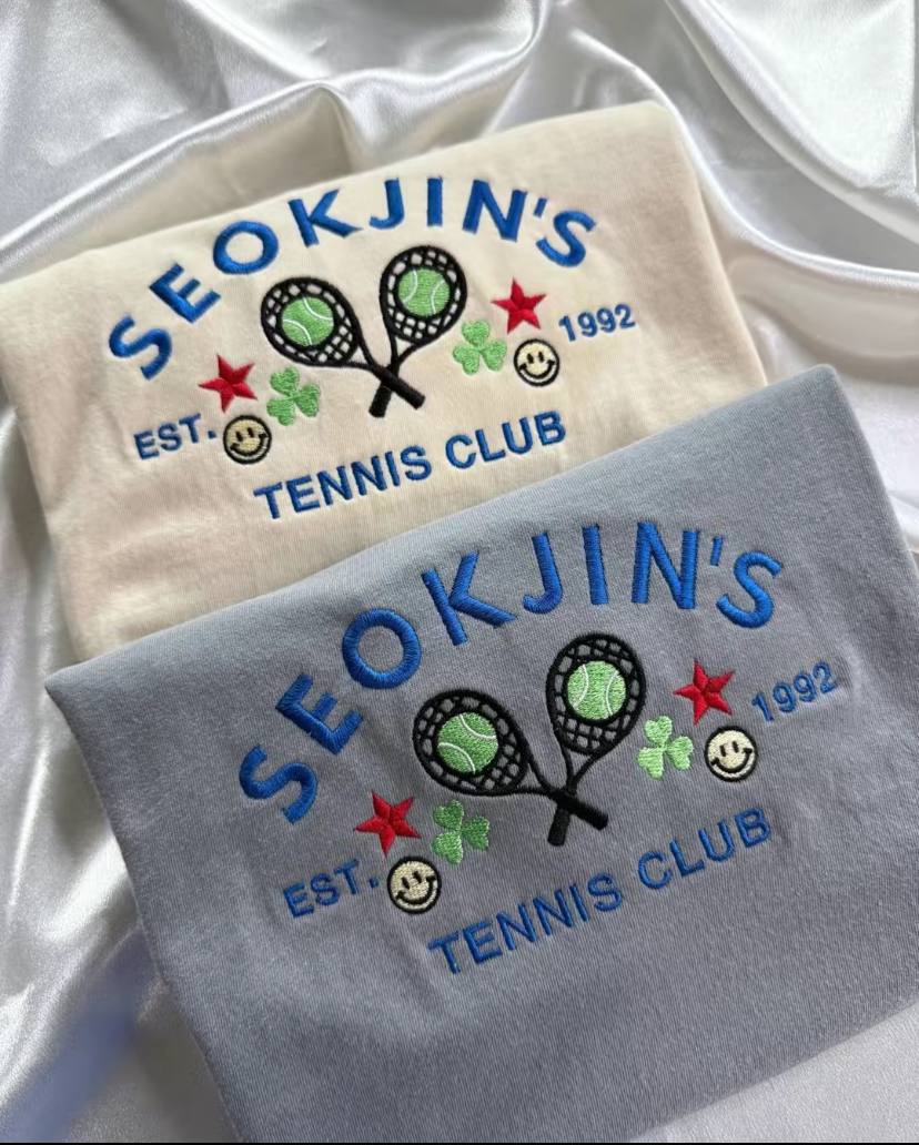 Embroidered SeokJin's Sweatshirt, Tennis Club Shirt