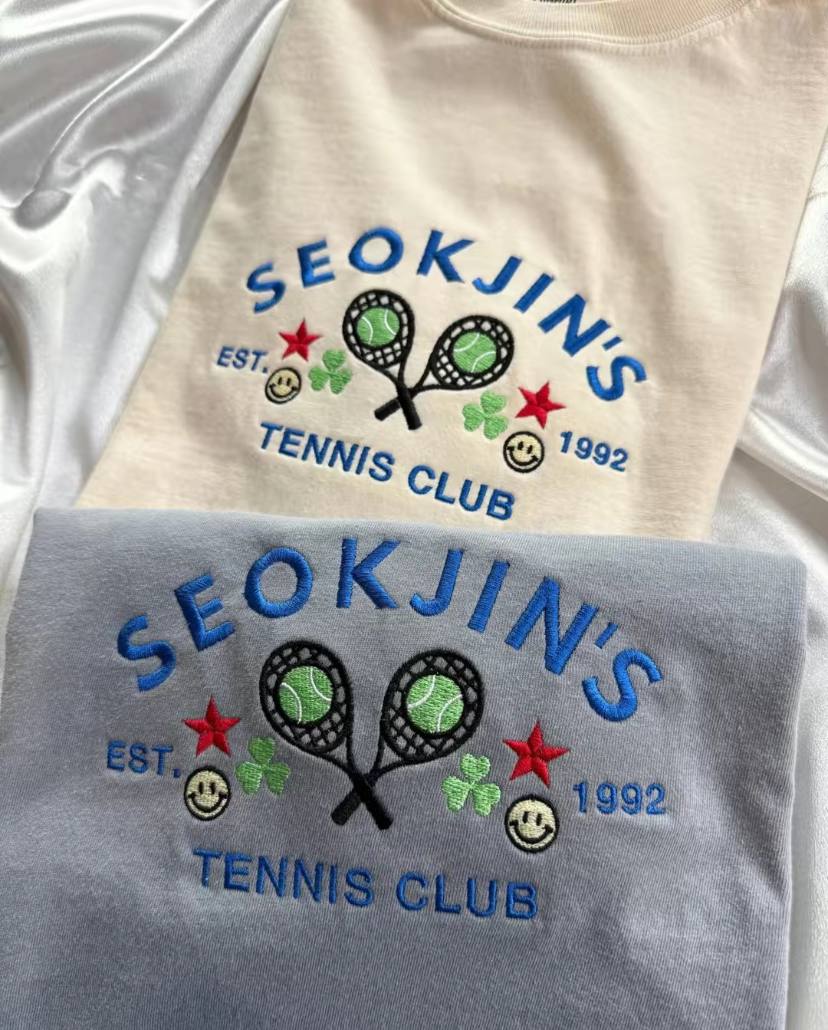 Embroidered SeokJin's Sweatshirt, Tennis Club Shirt