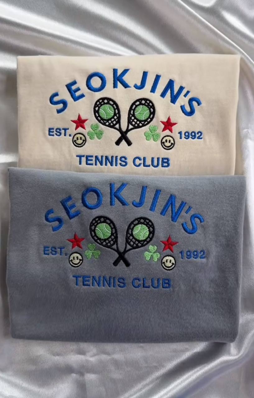 Embroidered SeokJin's Sweatshirt, Tennis Club Shirt