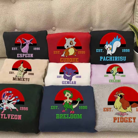 Embroidered Poke'mon Sweatshirt, Vintage Poke'mon Shirt