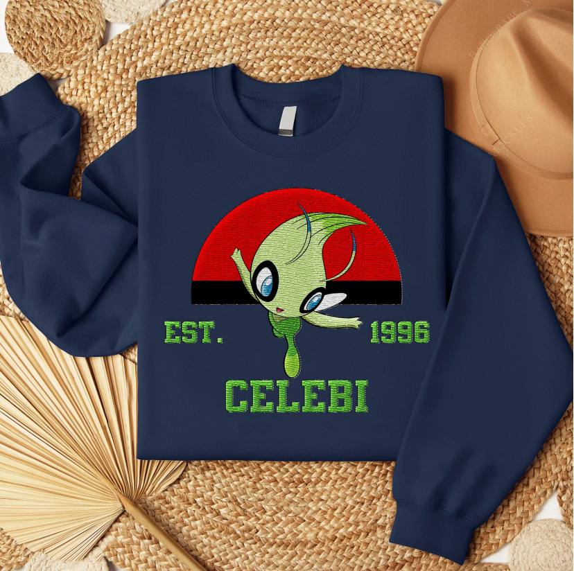 Embroidered Poke'mon Sweatshirt, Vintage Poke'mon Shirt