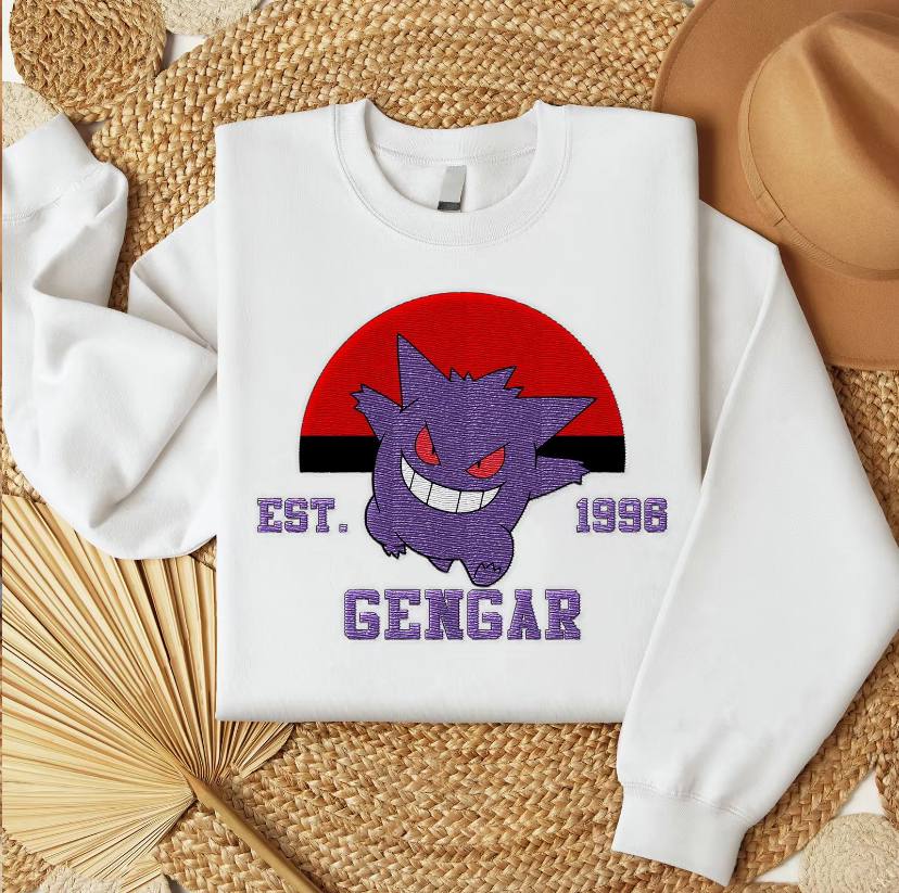 Embroidered Poke'mon Sweatshirt, Vintage Poke'mon Shirt