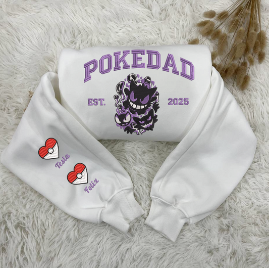 Custom Embroidered Gengar PokeDad Shirt, Men’s PokeDad T-Shirt, Gift for Grandpa, Best Dad Ever, PokeDad T-shirt, Greatest Dad ESN1985.H.C