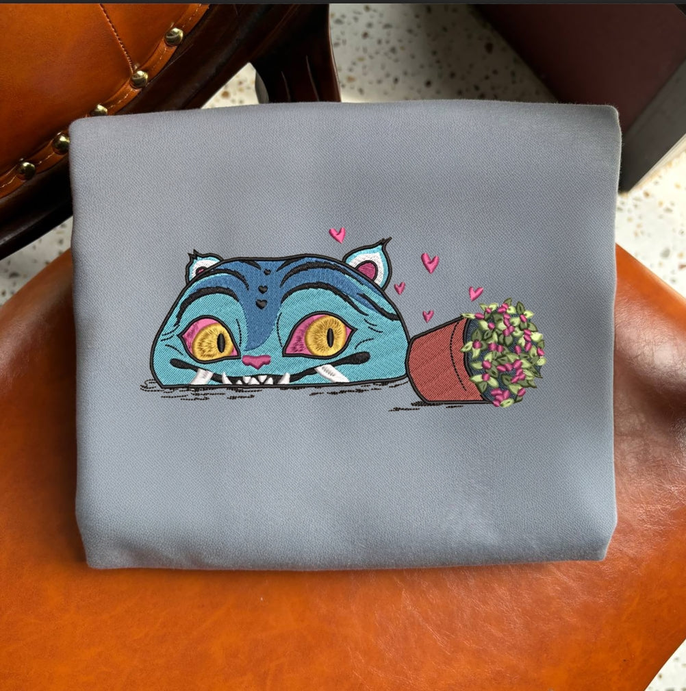 Derpy Embroidered Sweatshirt, K-pop Demon Hunters Anime Style Unisex Pullover, Gift for Her/Him