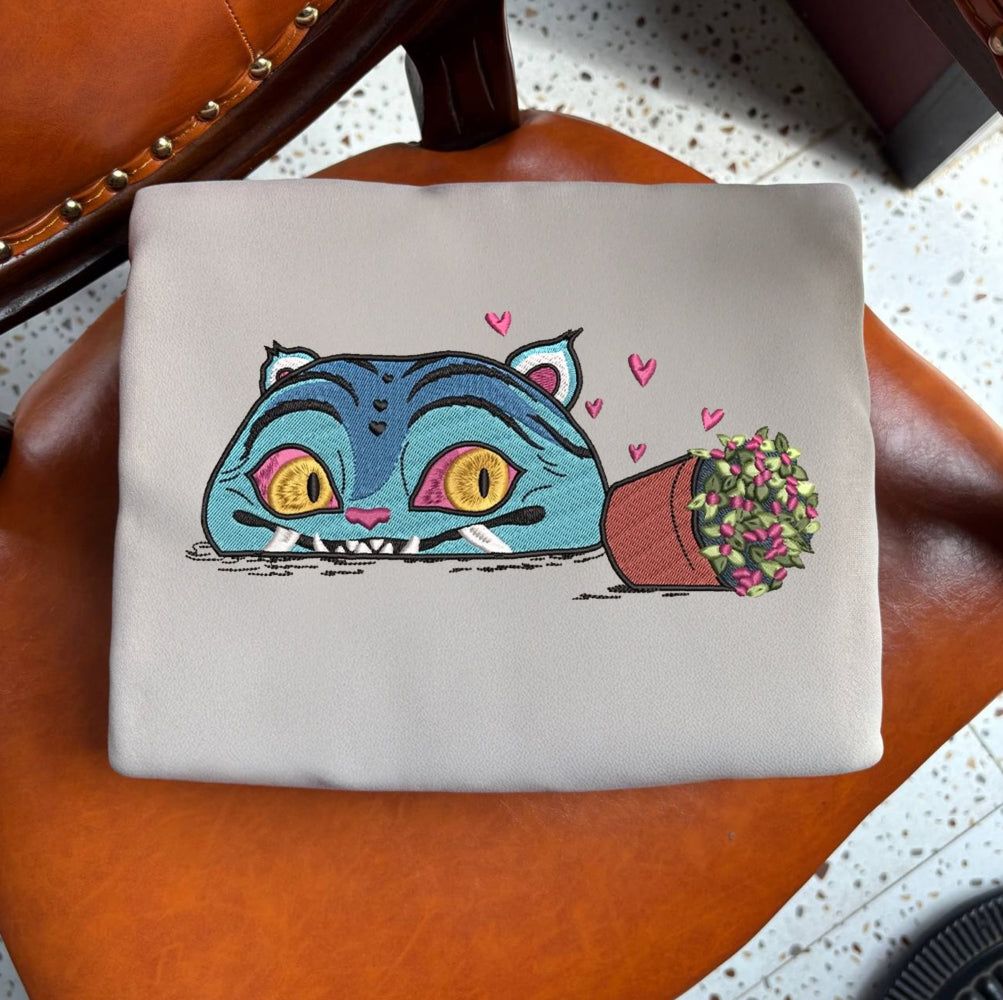 Derpy Embroidered Sweatshirt, K-pop Demon Hunters Anime Style Unisex Pullover, Gift for Her/Him