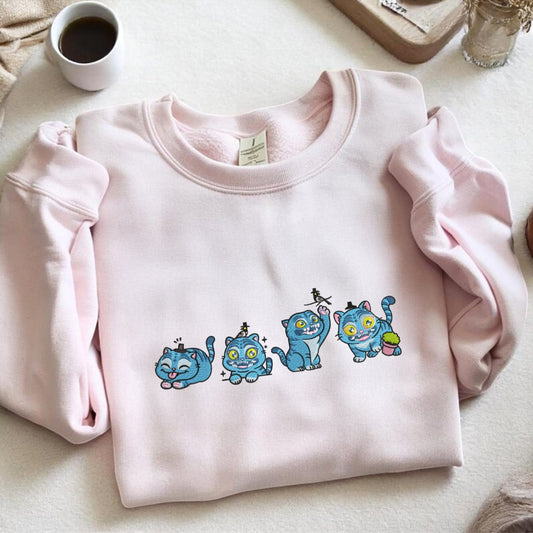 Derpy Embroidered Sweatshirt, K-pop Demon Hunters Anime Style, Gift for Fans