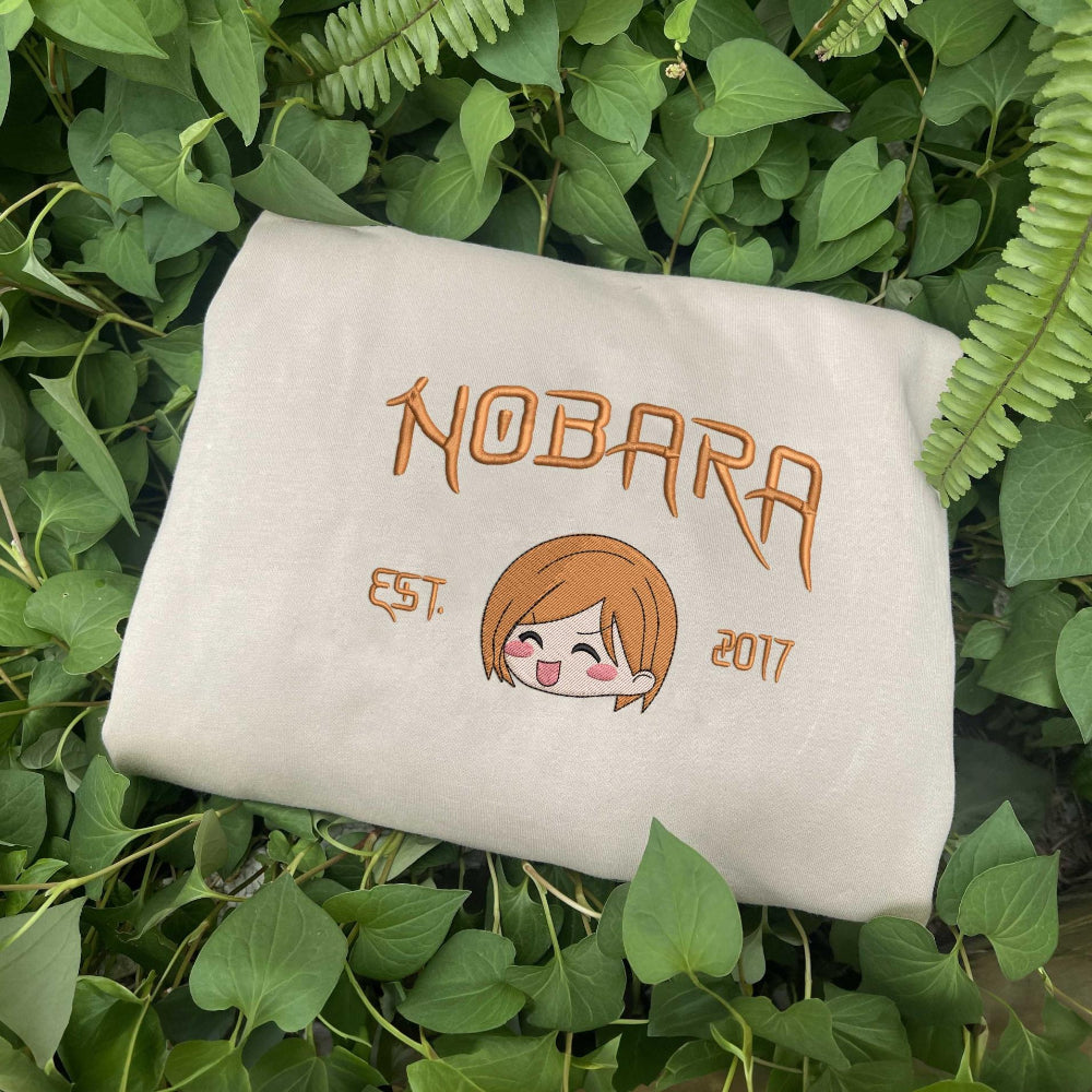 Nobara Kugisaki embroidered sweater, Jujutsu Kaisen oversized fit