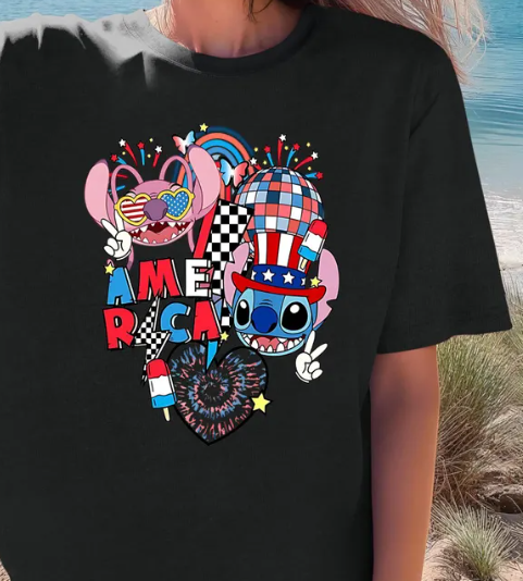Disney 4th of July Sweatshirt, Disney Stitch Shirt