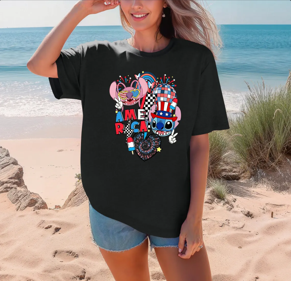 Disney 4th of July Sweatshirt, Disney Stitch Shirt