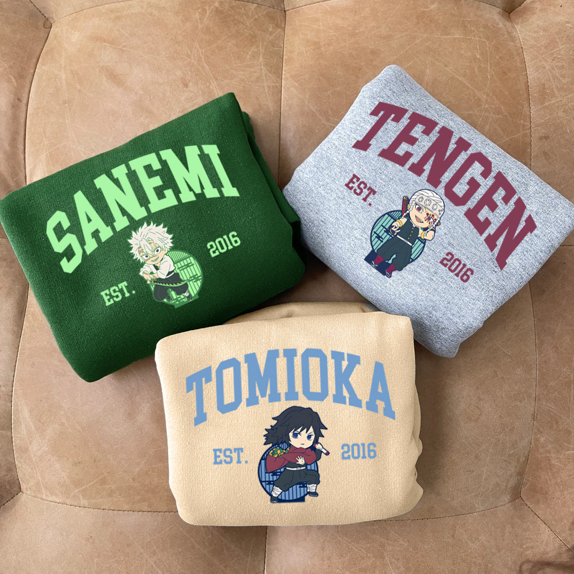 Anime Demon Slayer Hashira Sweatshirt, Kimetsu no Yaiba Infinity Castle Chibi Jumper