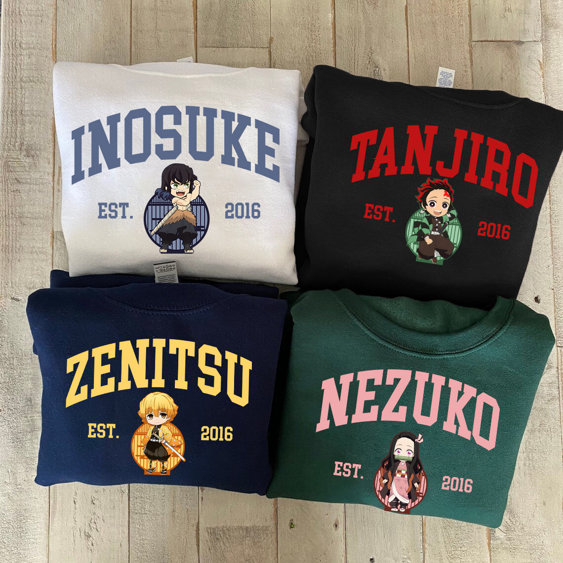 Anime Demon Slayer Sweatshirt, Kimetsu no Yaiba Infinity Castle Tanjiro Nezuko Zenitsu Inosuke