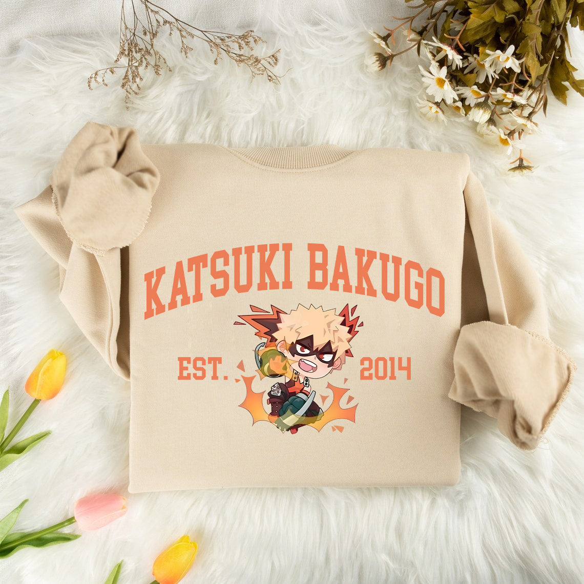 Anime My Hero Academia Sweatshirt, Deku Todoroki Bakugo Ochaco Kirishima Chibi Jumper
