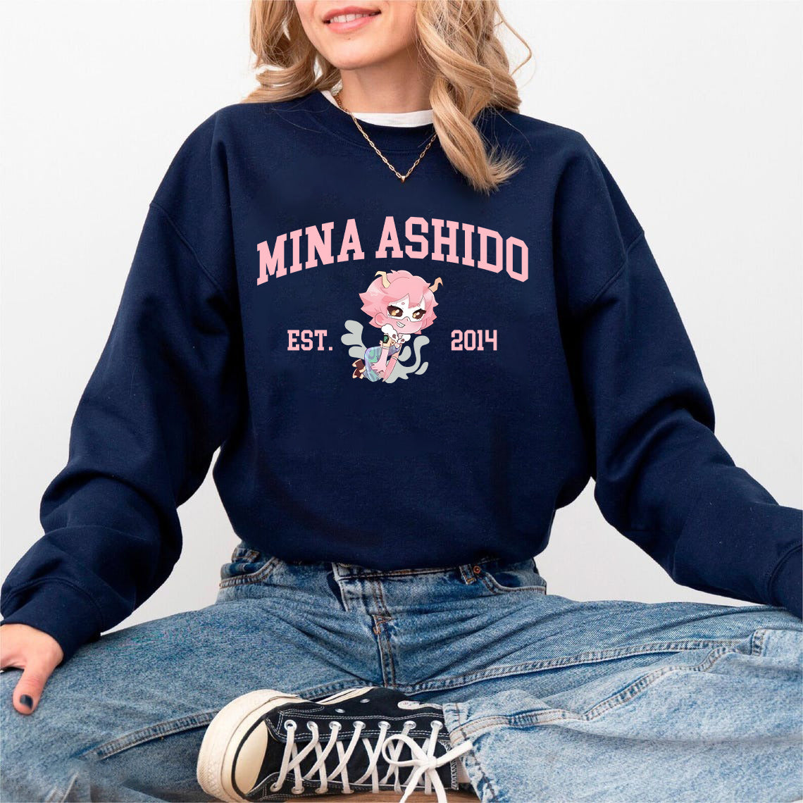 Anime My Hero Academia Sweatshirt, Deku Todoroki Bakugo Ochaco Kirishima Chibi Jumper