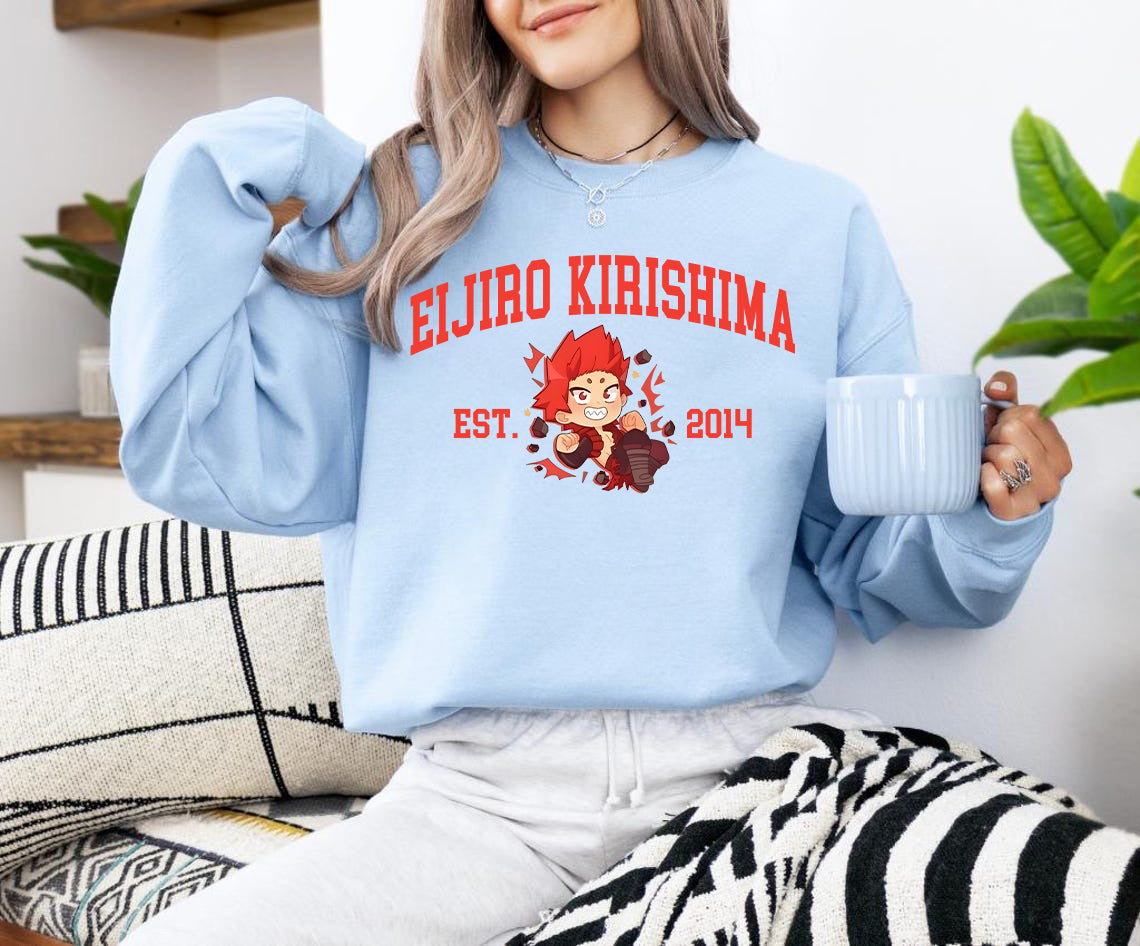 Anime My Hero Academia Sweatshirt, Deku Todoroki Bakugo Ochaco Kirishima Chibi Jumper
