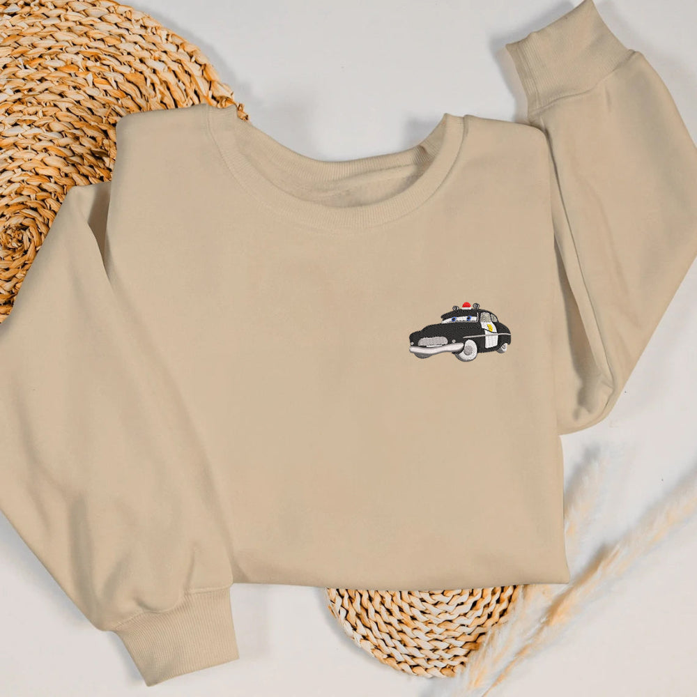 Sand Sheriff tiny pocket embroidery crewneck on straw coasters