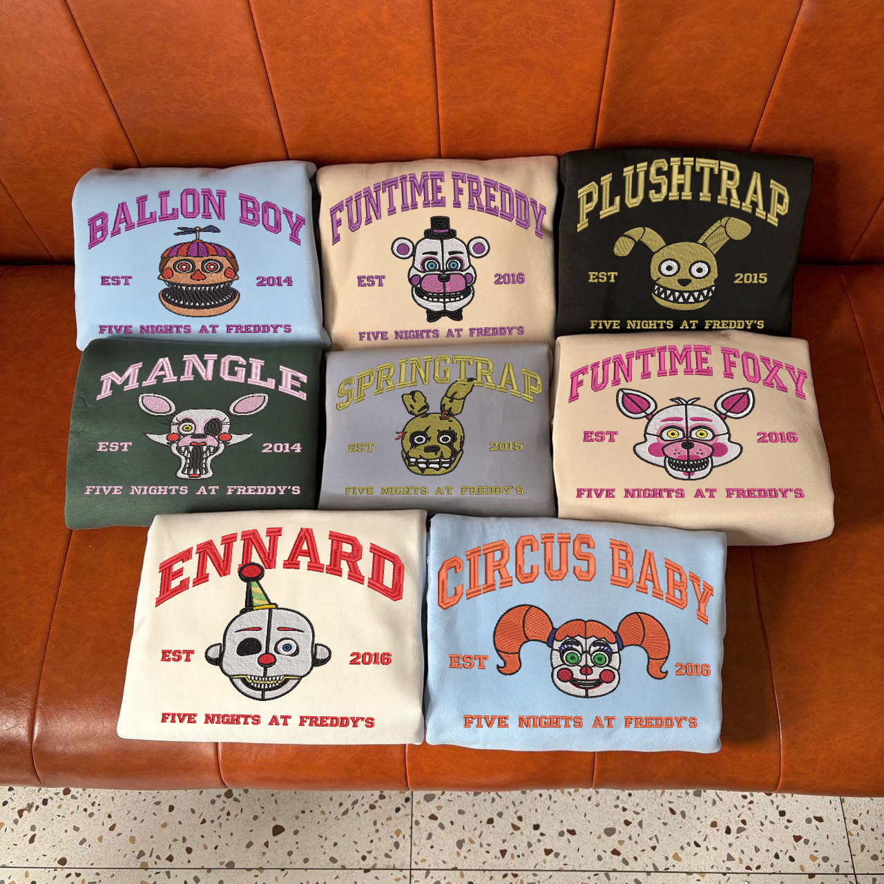 Villain Five Nights at Freddys Vintage Halloween Horror Nights 2025 Embroidered Shirt