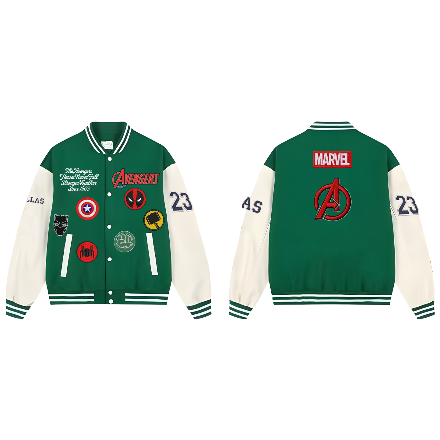 Brand New Day Embroidered Avengers Varsity Jacket – Custom Superhero College Streetwear ESD1000.C
