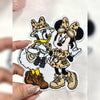 Hand Holding Safari Adventure Minnie And Daisy Embroidered Patch
