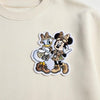 Leopard Print Adventure Friends Patch Applied To Sweatshirt
