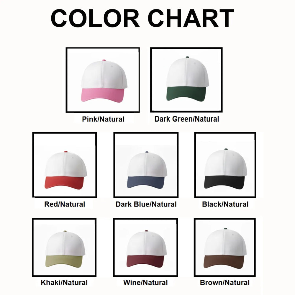 Classic Cap Color Chart Two-Tone Shades Breathable Cotton Comfort