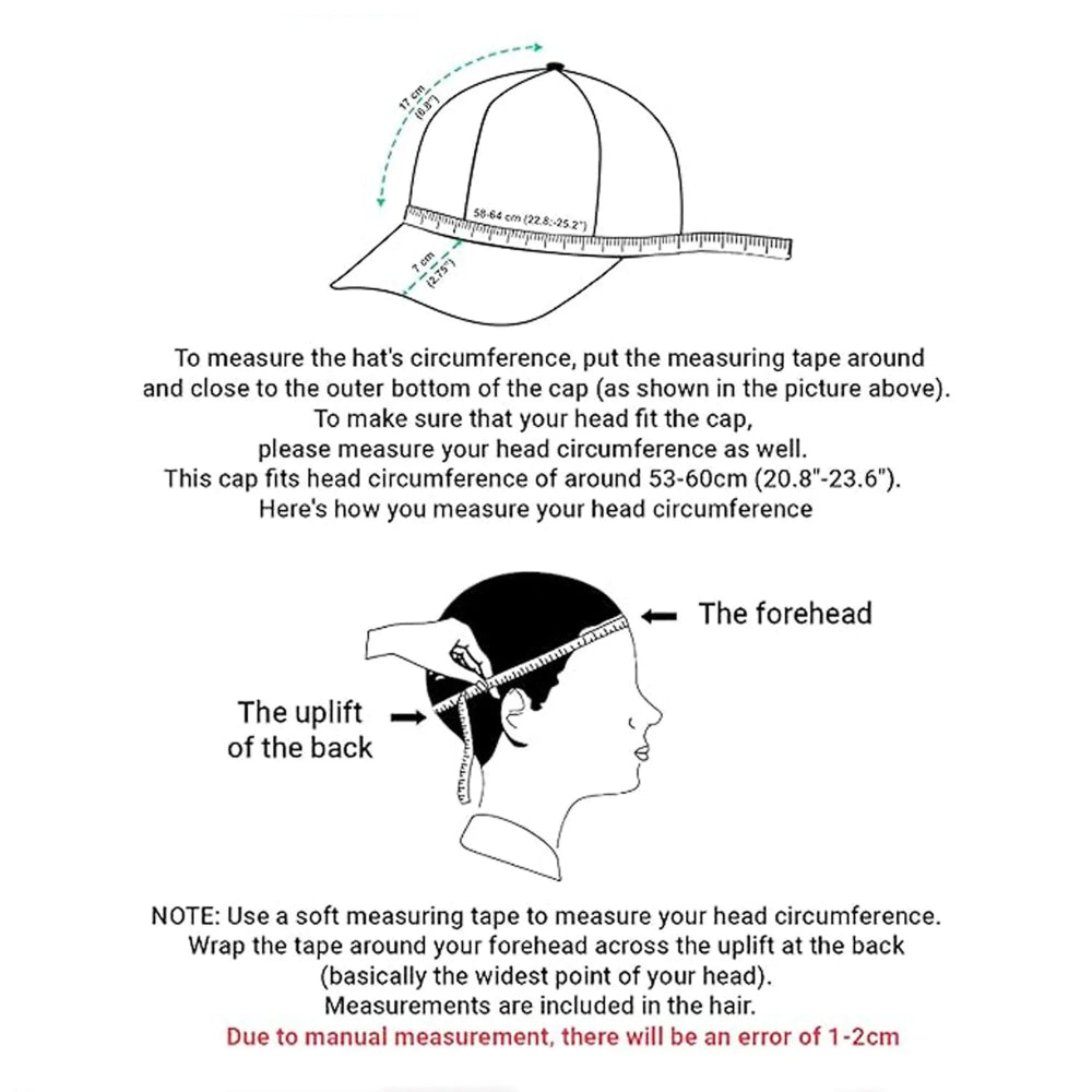 Cap Circumference Soft Tape Comfort Fit