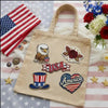 Set Of Patriotic American Flag Eagle And USA Embroidered Patches