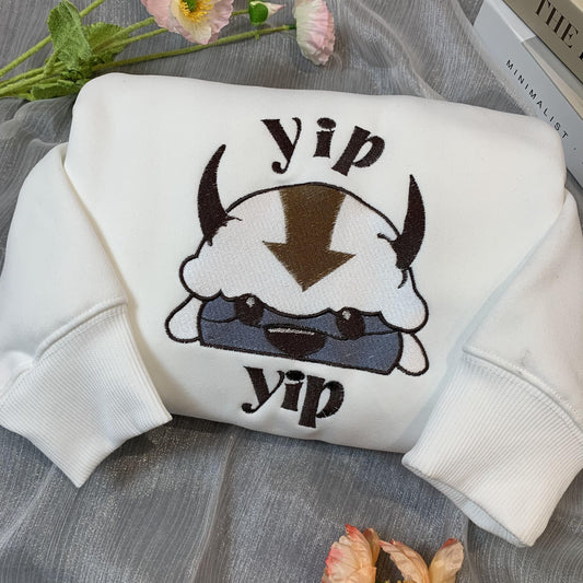 White Appa Embroidered Sweatshirt