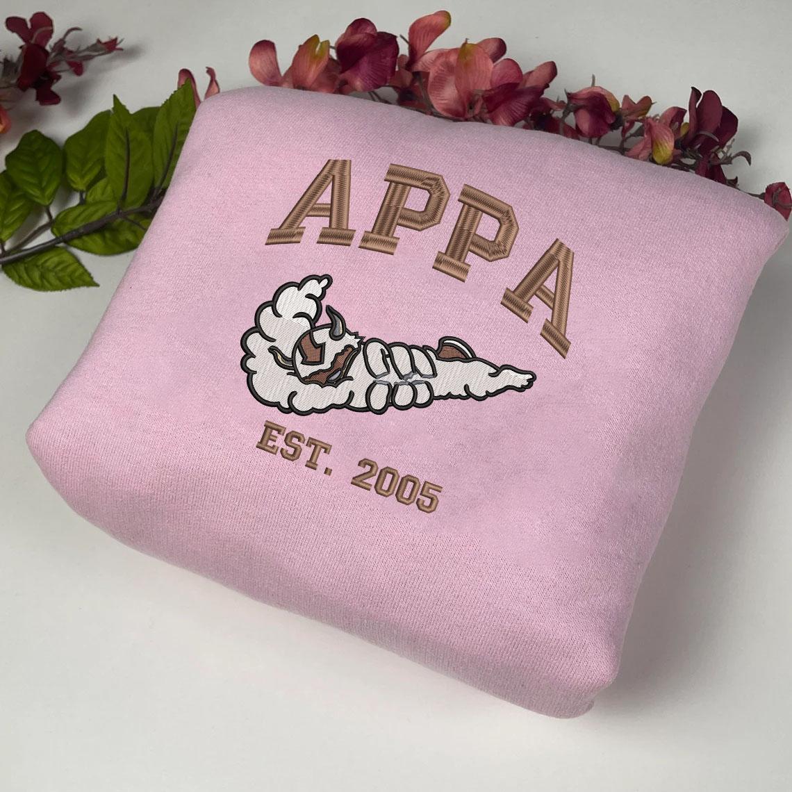 Pink Appa Embroidered  Sweatshirt
