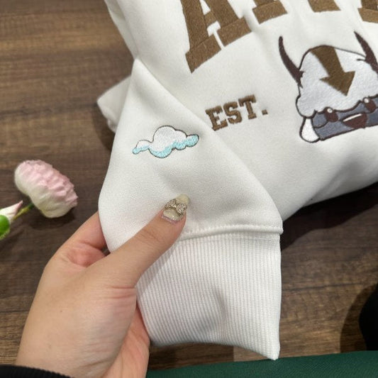 Appa Embroidered Sweatshirt white color