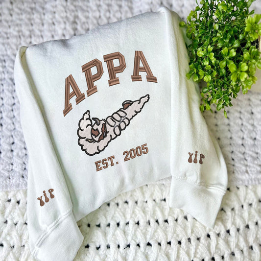 White Appa Yip Yip Embroidered Sweatshirt