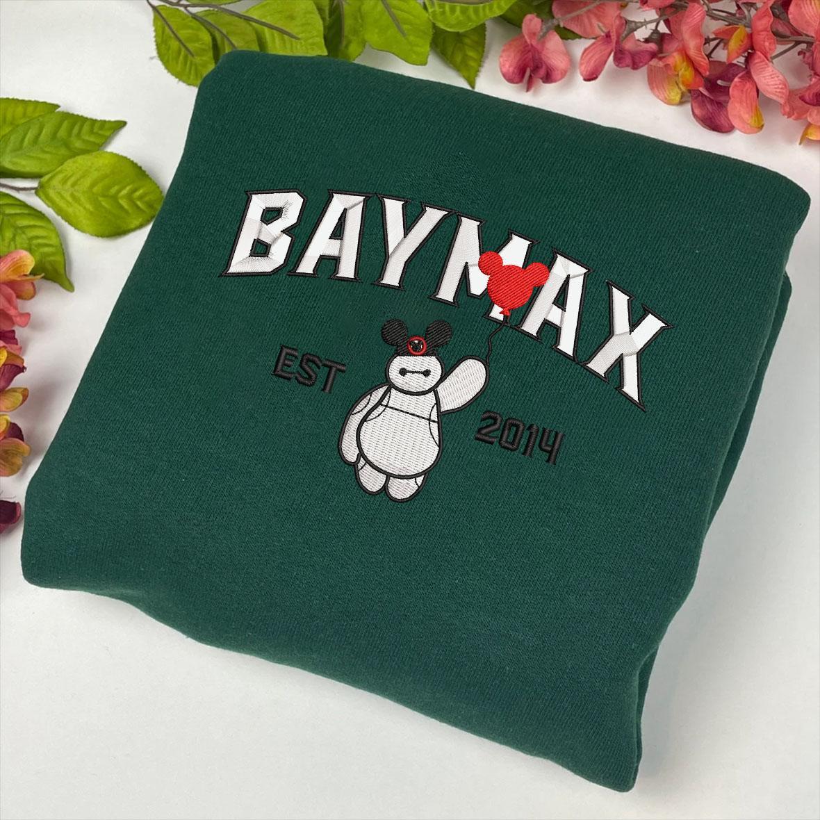 Forest Green Baymax Embroidered Sweatshirt