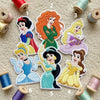 Six Numbered Disney Princess Embroidered Patches 