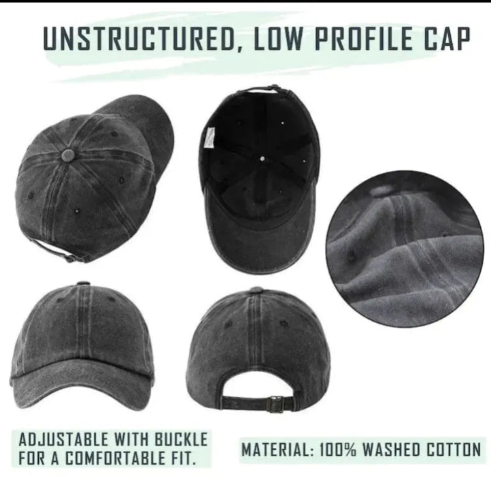 Unstructured Low Profile Washed Cotton BTS Comeback Symbol Embroidered Hat