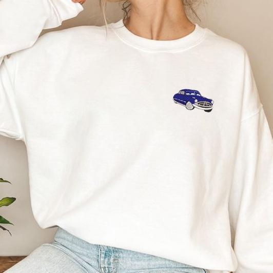 White Cars Characters - Doc Hudson Embroidered Sweatshirt