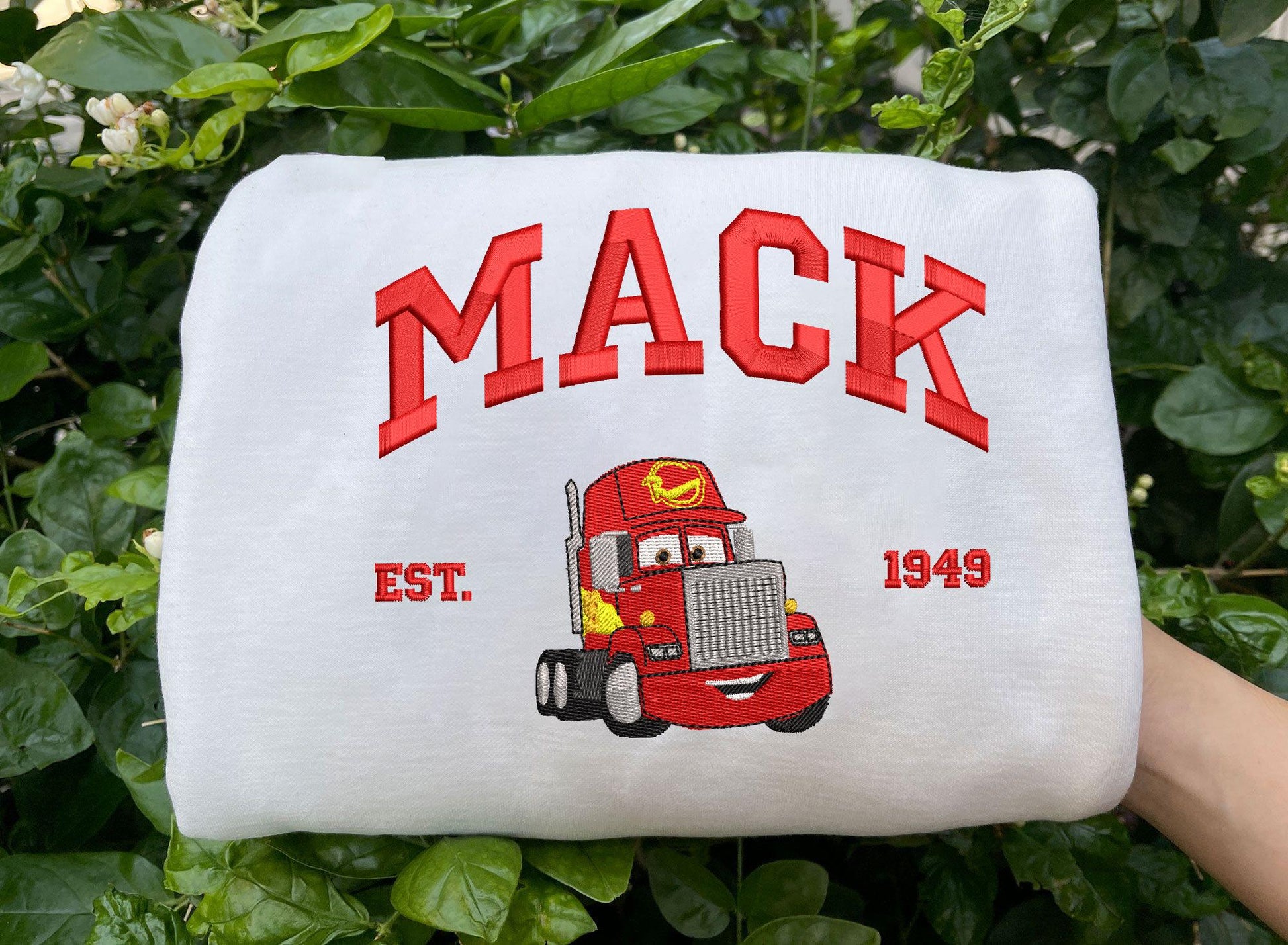 White Cars Characters Mack Embroidered Shirt