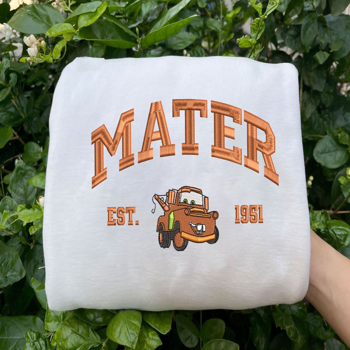 White Cars - Mater Embroidered Sweatshirt
