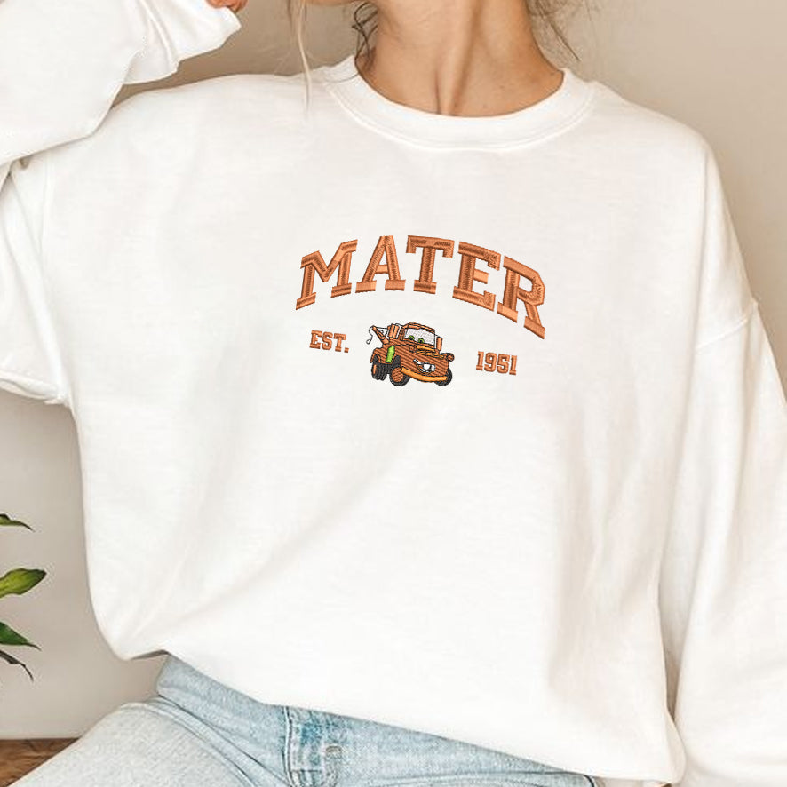 Cars - Mater Embroidered Sweatshirt in White