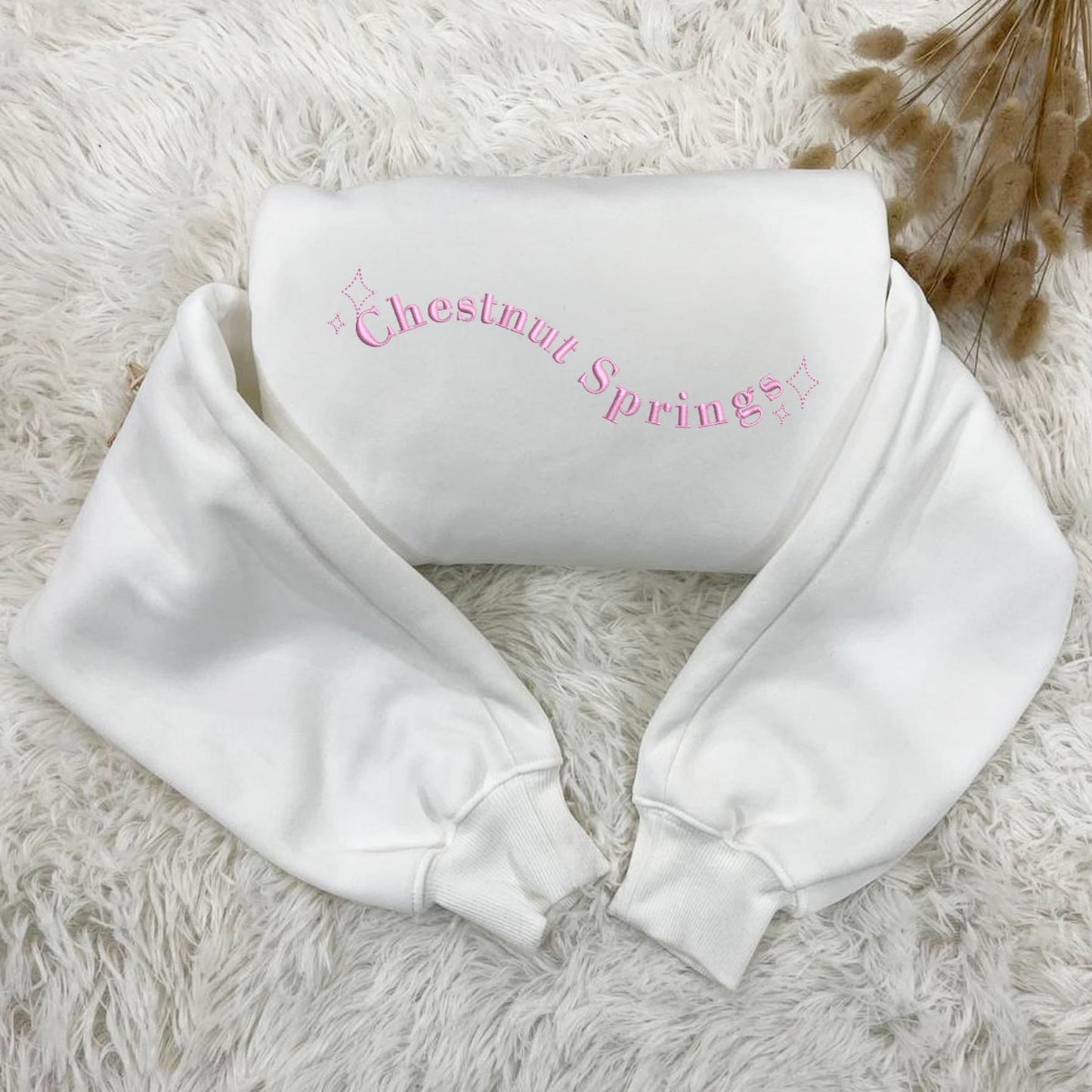 White Chestnut Springs Embroidered Sweatshirt