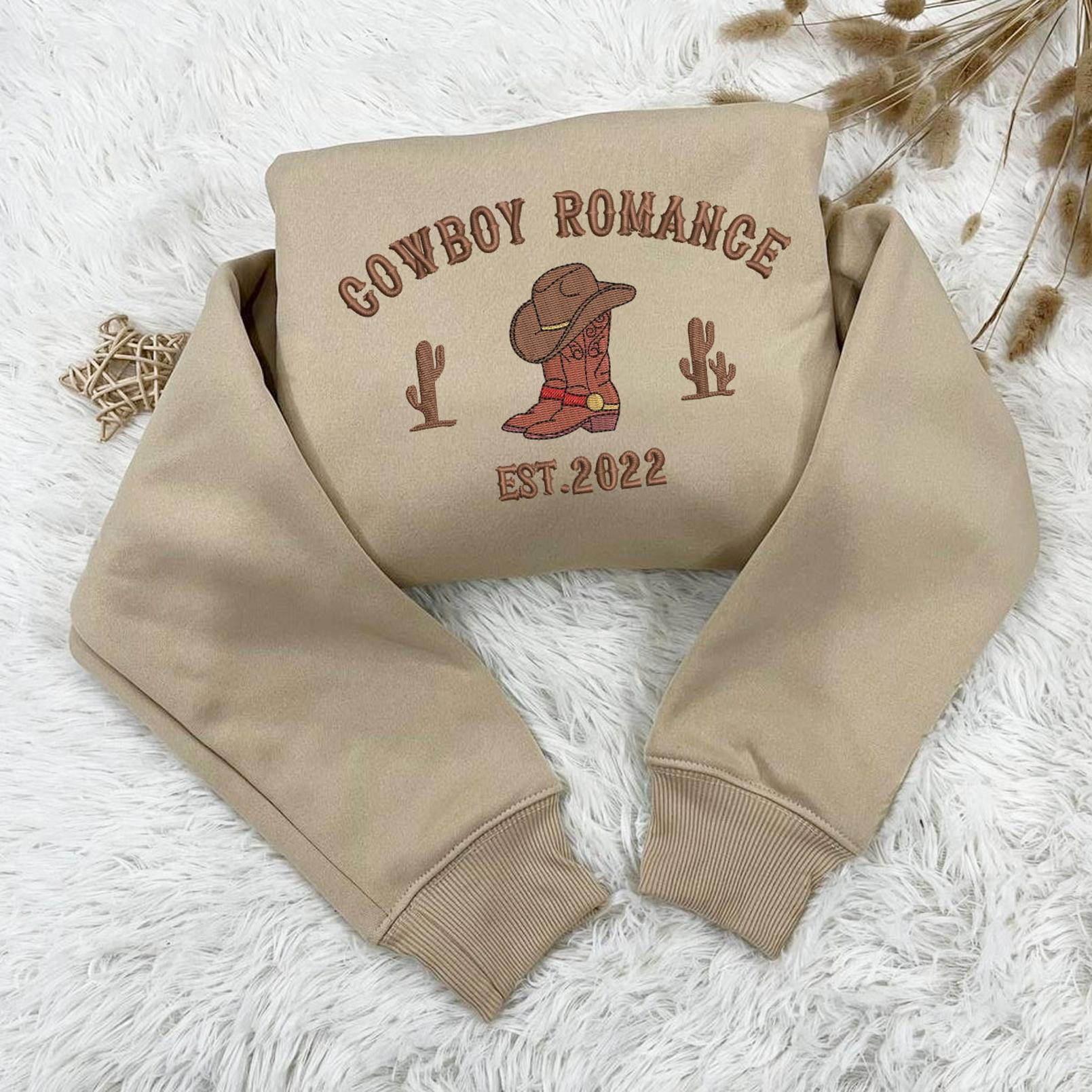 Sand Cowboy Romance Embroidered Shirt